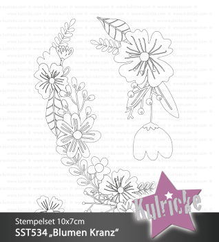 Kulricke Stempelset "Blumen Kreis" Clear Stamp Motiv-Stempel