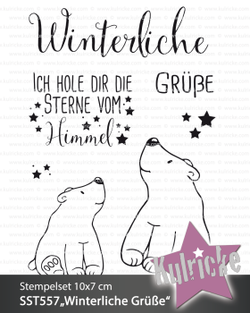 Kulricke Stempelset "Winterliche Grüße" Clear Stamp Motiv-Stempel
