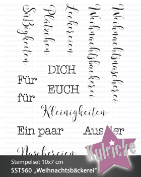 Kulricke Stempelset "Weihnachtsbäckerei" Clear Stamp Motiv-Stempel