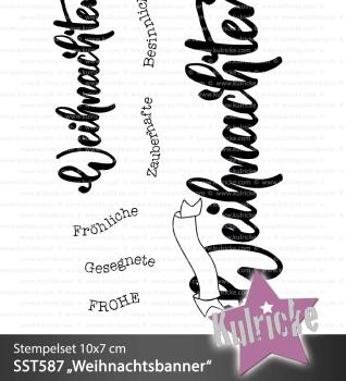 Kulricke Stempelset "Weihnachtsbanner" Clear Stamp Motiv-Stempel