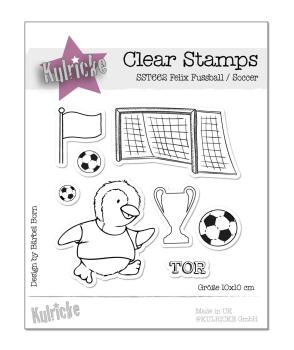Kulricke Stempel "Felix Fussball / Soccer" Clear Stamp Motiv-Stempel