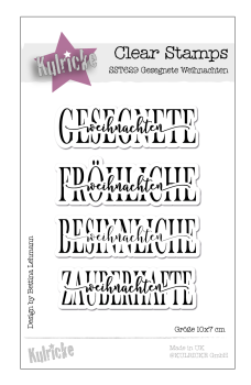 Kulricke Stempelset "Gesegnete Weihnachten" Clear Stamp Motiv-Stempel