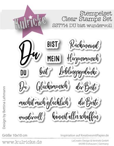 Kulricke Stempel "DU bist wundervoll" Clear Stamp