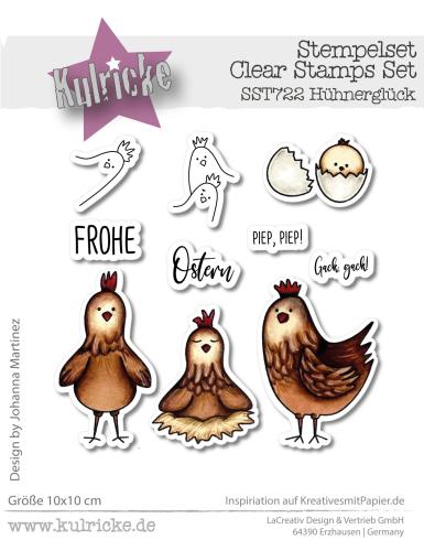 Kulricke Stempel "Hühnerglück" Clear Stamp