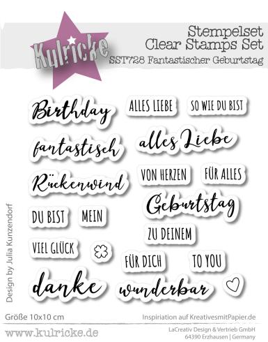 Kulricke Stempel "Fantastischer Geburtstag" Clear Stamp