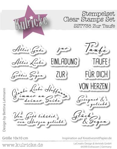 Kulricke Stempel "Zur Taufe" Clear Stamp
