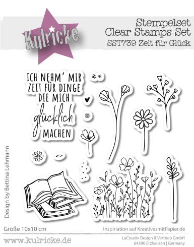Kulricke Stempel "Zeit für Glück" Clear Stamp