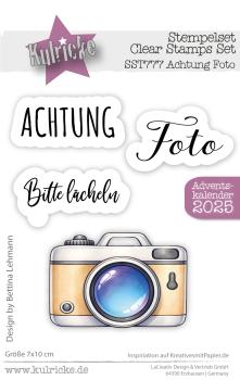 Kulricke Stempelset "Achtung Foto "  A7 Clear Stamp