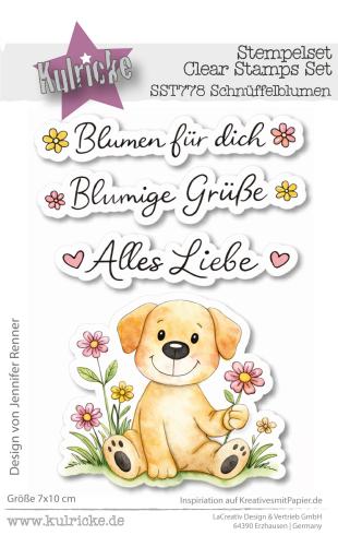 Kulricke Stempelset "Schnüffelblumen" A7 Clear Stamp
