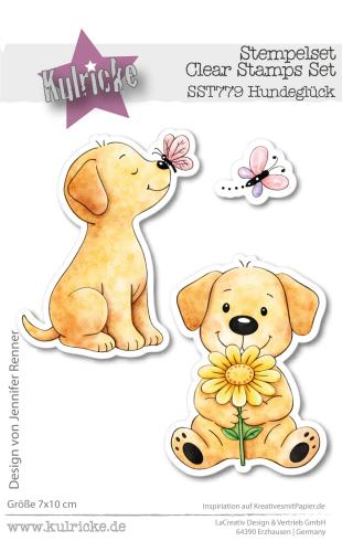 Kulricke Stempelset "Hundeglück" A7 Clear Stamp
