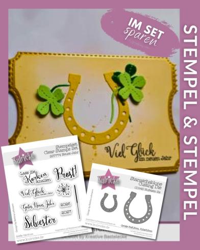 Bundle Kulricke Stempel "Neues Jahr 2026" & Stanze "Hufeisen 2x"
