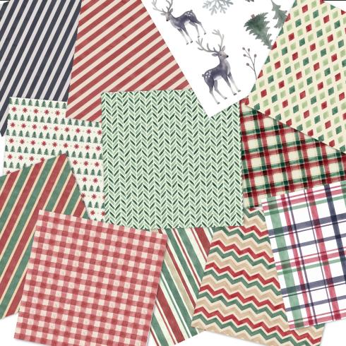 Preview: LaCreativ - Designpapier "Festlicher Mustermix" Paper Pack 6x6" - 24 Bogen