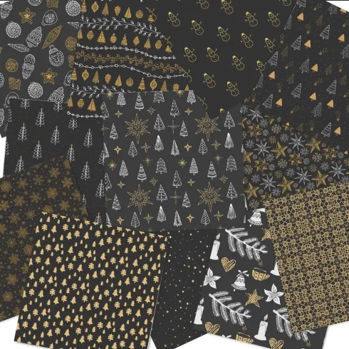 LaCreativ - Designpapier "Goldene Weihnachtszeit" Paper Pack 6x6" - 24 Bogen