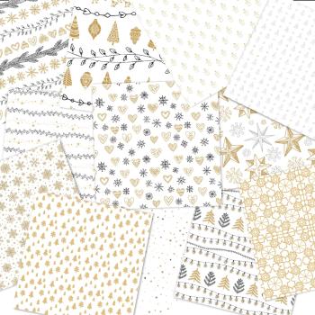 LaCreativ - Designpapier "Goldene Weihnachtszeit" Paper Pack 6x6" - 24 Bogen