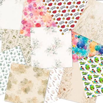 Preview: Gratis ab 80 € - Designpapier "Gratis Sommermix 2026" Paper Pack 6x6" - 24 Bogen