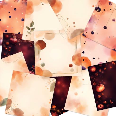 Preview: LaCreativ - Designpapier "Herbstzauber & Kürbisglanz" Paper Pack 6x6" - 24 Bogen