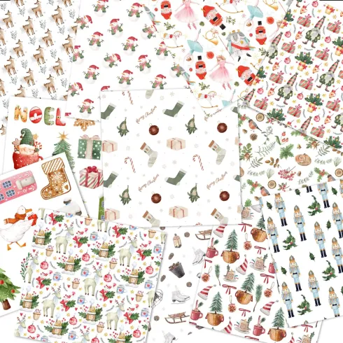 LaCreativ - Designpapier "Kleine Weihnachtswelt" Paper Pack 6x6" - 24 Bogen