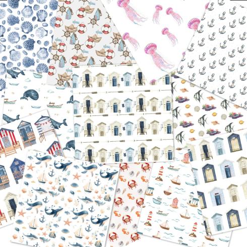 LaCreativ - Designpapier "Liebe zum Meer" Paper Pack 6x6" - 24 Bogen