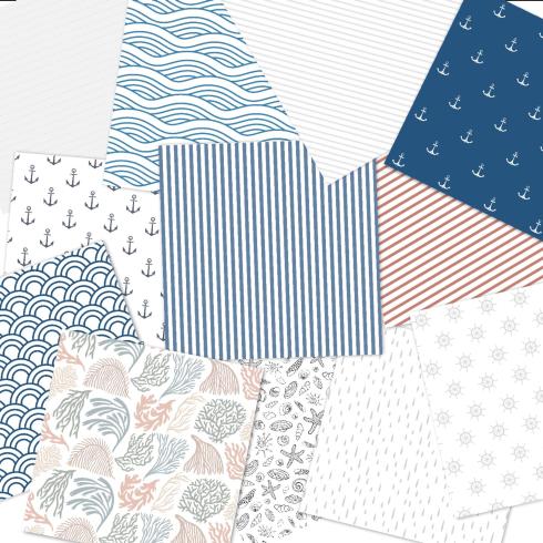 LaCreativ - Designpapier "Nordseezauber" Paper Pack 6x6" - 24 Bogen
