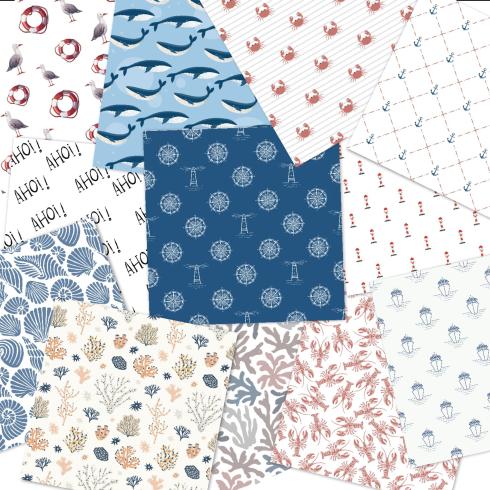 LaCreativ - Designpapier "Nordseezauber" Paper Pack 6x6" - 24 Bogen