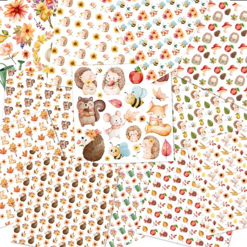 Preview: LaCreativ - Designpapier "Zuckersüßer Herbst" Paper Pack 6x6" - 24 Bogen