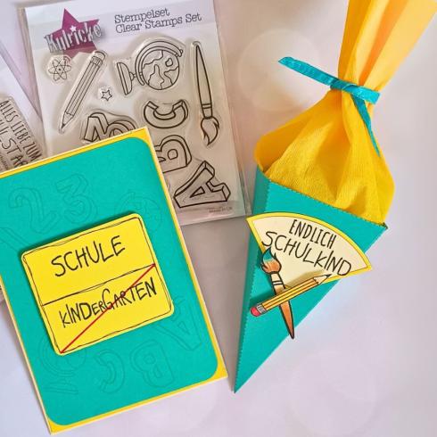 Kulricke Stempel "Endlich Schule" Clear Stamp