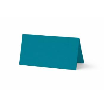 Tischkarte - Platzkarte 9 x 5 cm 210g/m² in struktur karibikblau