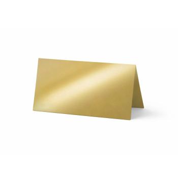 Tischkarte - Platzkarte 9 x 5 cm 250g/m² in metallic-gold