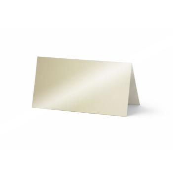 Tischkarte - Platzkarte 9 x 5 cm 250g/m² in metallic-ivory