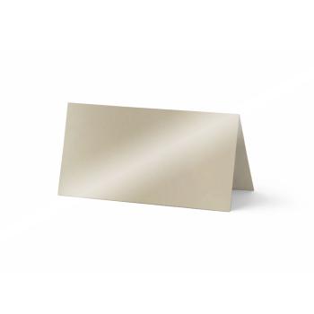 Tischkarte - Platzkarte 9 x 5 cm 250g/m² in metallic-sand
