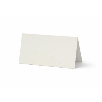 Tischkarte - Platzkarte 9 x 5 cm 250g/m² in wollweiss