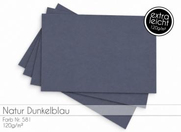 Tonkarton - Tonpapier DIN A4 120g/m² - 25 Bogen in natur dunkelblau