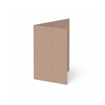 Trippelkarte - Leporello 220g/m² DIN A6 3-Fach in kraft rose