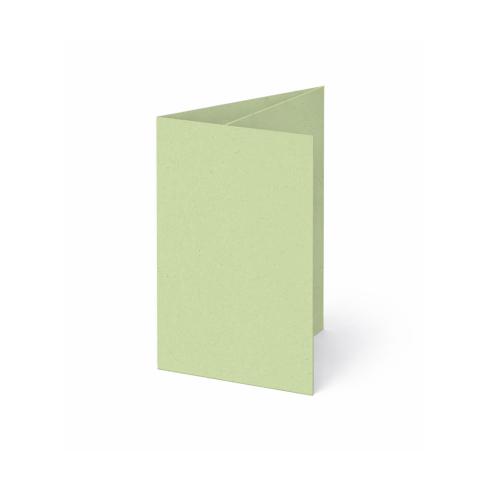 Trippelkarte - Leporello 250g/m² DIN A6 3-Fach in recycling kiwi