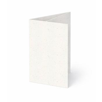 Trippelkarte - Leporello 250g/m² DIN B6 3-Fach in recycling bermgras