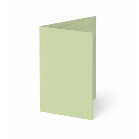 Trippelkarte - Leporello 250g/m² DIN B6 3-Fach in recycling kiwi