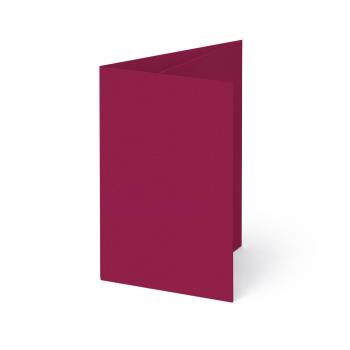 Trippelkarte - Leporello 200g/m² DIN B6 3-Fach in struktur brombeere