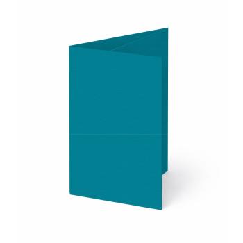 Trippelkarte - Leporello 210g/m² DIN B6 3-Fach in struktur karibikblau
