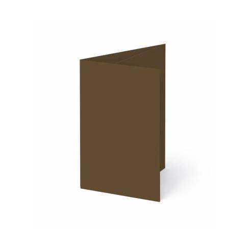 Trippelkarte - Leporello 220g/m² DIN A6 3-Fach in braun