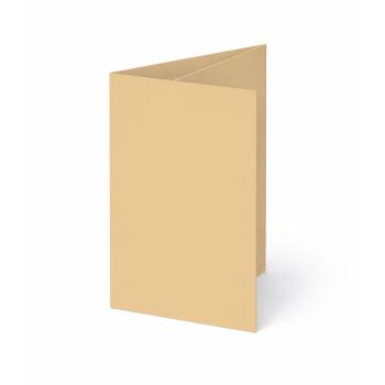 Trippelkarte - Leporello 240g/m² DIN B6 3-Fach in cappuccino