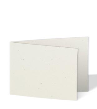 Doppelkarte - Faltkarte 250g/m² DIN B6 quer in recycling wollweiss