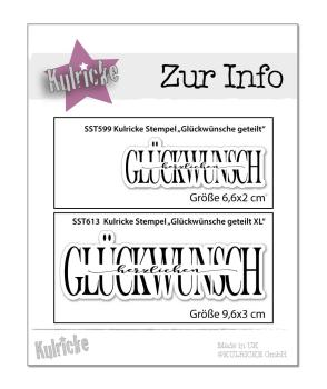 Kulricke Stempelset "Glückwünsche geteilt" Clear Stamp Motiv-Stempel