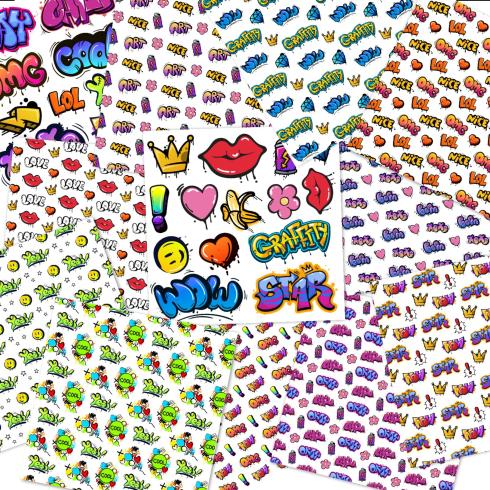 Preview: LaCreativ - Designpapier "Graffitti Style" Paper Pack 6x6" - 24 Bogen