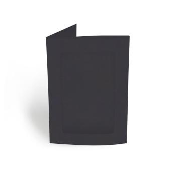 Passepartoutkarte rechteck 3-Fach DIN B6 in kraft saphirblau