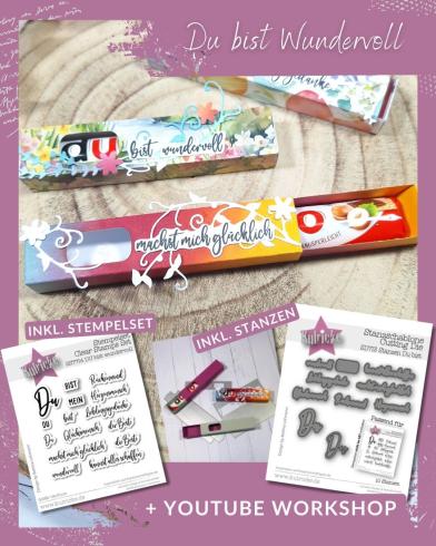 Kulricke Bundle " Du bist Wundervoll " inkl. Pralinenschachtel Stanze