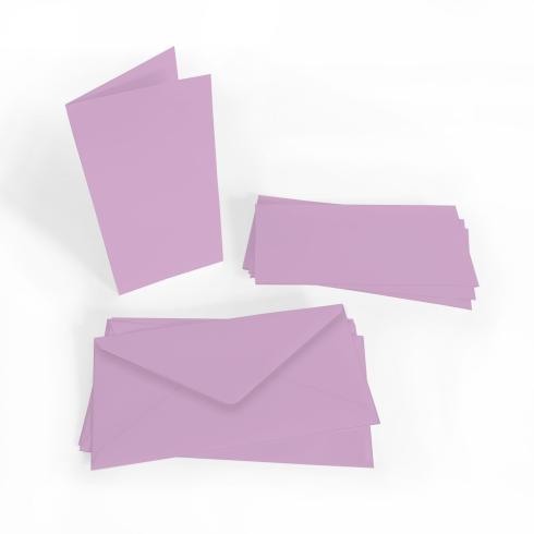 Faltkarte DIN Lang mit Briefumschlag in lavendel