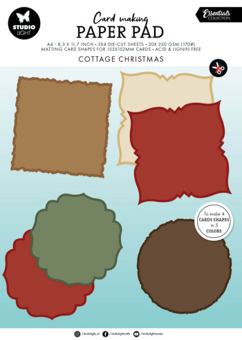 Preview: Studio Light - Card Shapes "Cottage Christmas" für Karten 152x152mm