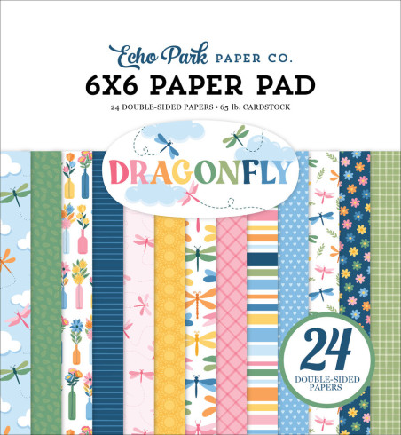 Preview: Echo Park - Designpapier "Dragonfly" Paper Pack 6x6 Inch - 24 Bogen