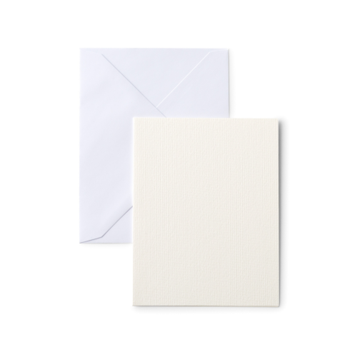 Preview: Cricut - Watercolor Card Set "Ivory/White R20" – 12 Karten & 12 Umschläge