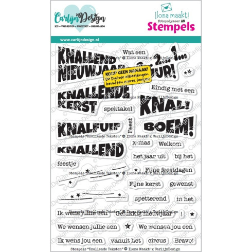Carlijn Design - Stempelset "Knallende Teksten" Clear Stamps